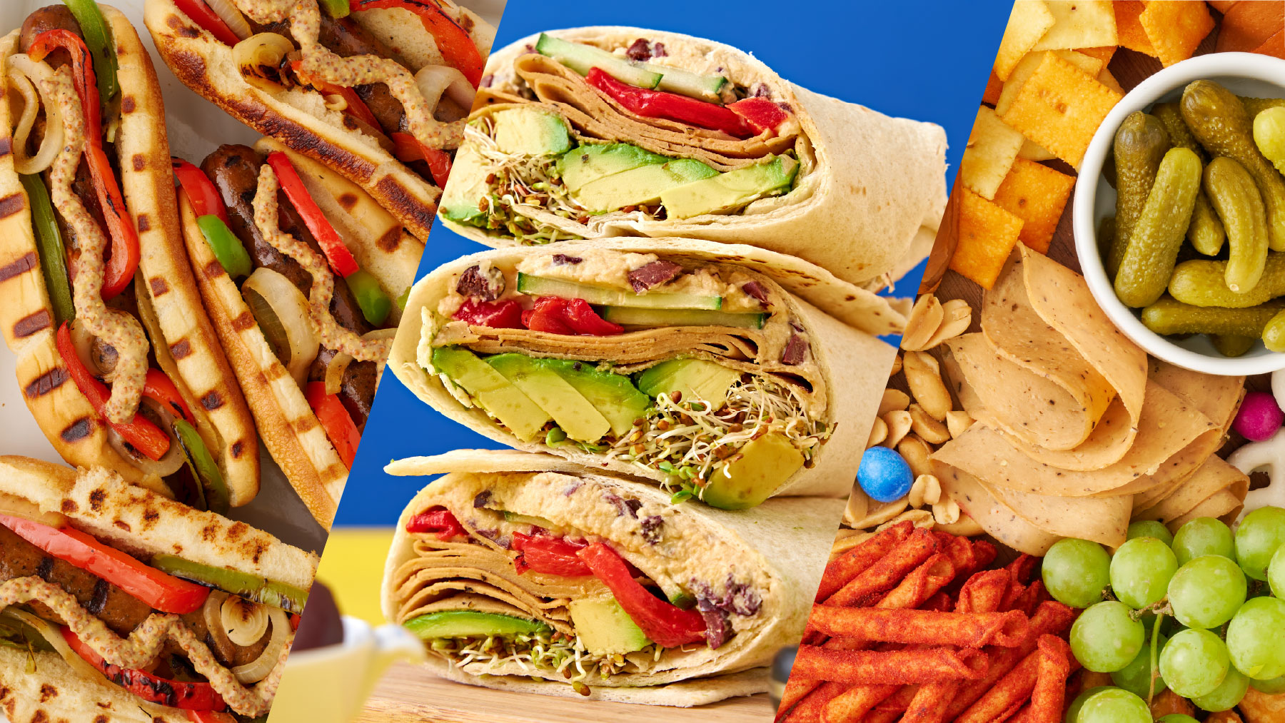 Sausages, Wraps, and Snack Plates